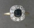 Vintage Sapphire And Diamond Engagement Ring. Vintage Sapphire And Diamond Engagement Ring.
